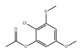 2-氯-3,5-二甲氧基苯酚 1-乙酸酯 结构式