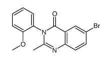 6-溴-3-(2-甲氧基苯基)-2-甲基喹唑啉-4-酮 结构式
