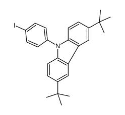 3,6-二叔丁基-9-(4-碘苯基)-9H-咔唑 结构式