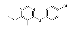4-((4-氯苯基)硫基)-6-乙基-5-氟嘧啶 结构式