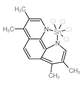 四氯(3,4,7,8-四甲基-1,10-菲咯啉)合锡 结构式