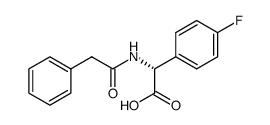 Benzeneacetic acid, 4-fluoro-α-[(2-phenylacetyl)amino]-, (αR)- 结构式