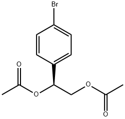 (1S)-1-(4-溴苯基)-1,2-乙二醇二乙酸酯 结构式