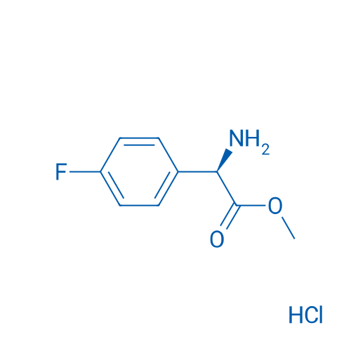 (R)-2-氨基-2-(4-氟苯基)乙酸甲酯盐酸盐 结构式