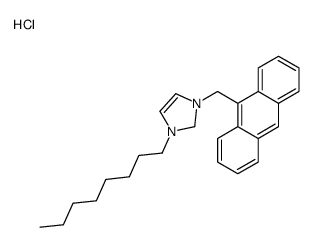 1-(9-蒽甲基)-3-辛基咪唑鎓氯化物 结构式