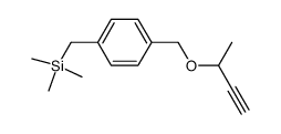 Benzene, 1-[[(1-methyl-2-propyn-1-yl)oxy]methyl]-4-[(trimethylsilyl)methyl]- 结构式