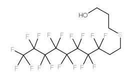3-((3,3,4,4,5,5,6,6,7,7,8,8,9,9,10,10,10-十七氟癸基)硫代)丙-1-醇 结构式