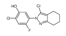 Phenol, 2-chloro-5-(3-chloro-4,5,6,7-tetrahydro-2H-indazol-2-yl)-4-fluoro- 结构式