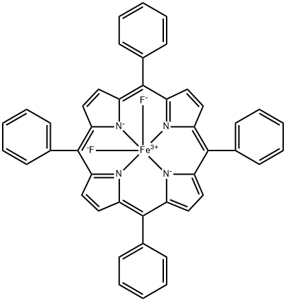 Ferrate(1-), difluoro[5,10,15,20-tetraphenyl-21H,23H-porphinato(2-)-κN21,κN22,κN23,κN24]-, (OC-6-12)- 结构式