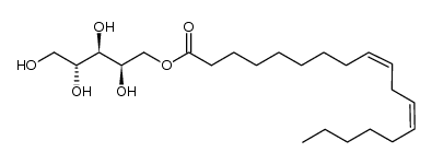 D-Arabinitol, 1-(9Z,12Z)-9,12-octadecadienoate 结构式