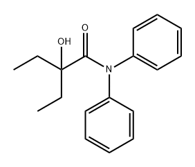2-乙基-2-羟基-N,N-二苯基丁酰胺 结构式