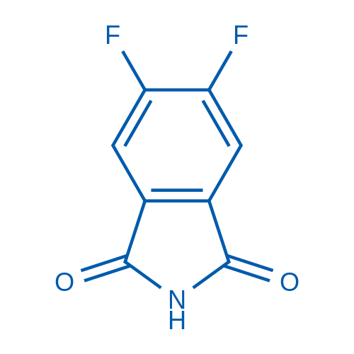 5,6-二氟异吲哚-1,3-二酮 结构式