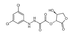Ethanedioic acid, 1-[(3R,4S)-tetrahydro-4-hydroxy-2-oxo-3-furanyl] ester, 2-[2-(3,5-dichlorophenyl)hydrazide] 结构式