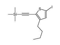 3-丁基-5-碘-2-[2-(三甲基硅基)乙炔基]噻吩 结构式