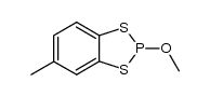 2-甲氧基-5-甲基-1,3,2-苯并二硫杂磷杂环戊烯 结构式