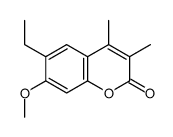 6-乙基-7-甲氧基-3,4-二甲基香豆素 结构式