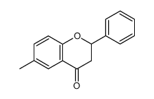 (2S)-2,3-二氢-6-甲基-2-苯基-4H-1-苯并吡喃-4-酮 结构式