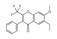 6-乙基-7-甲氧基-3-苯基-2-(三氟甲基)-4H-色烯-4-酮 结构式