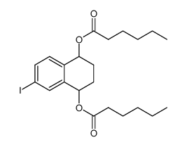 Hexanoic acid, 1,1'-(1,2,3,4-tetrahydro-6-iodo-1,4-naphthalenediyl) ester 结构式