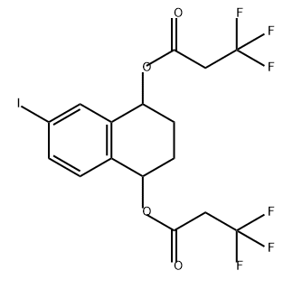3,3,3-三氟丙酸-1,1'-(6-碘-1,2,3,4-四氢-1,4-萘二基)酯 结构式