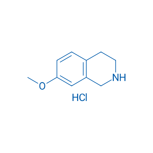 7-甲氧基-1,2,3,4-四氢异喹啉盐酸盐 结构式
