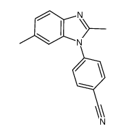 4-(2,6-二甲基-1H-苯并咪唑-1-基)苯甲腈 结构式