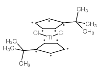双(叔丁基环戊二烯)二氯化钛 结构式