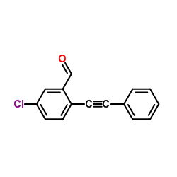 5-氯-2-(苯基乙炔基)苯甲醛 结构式