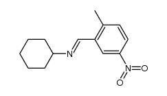 N-[(2-甲基-5-硝基苯基)亚甲基]环己胺 结构式