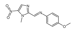 4-甲氧基-N-[(1-甲基-5-硝基-1H-咪唑-2-基)亚甲基]苯胺 结构式