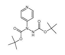 1-(4-吡啶基)-1,2-肼二甲酸 1,2-二叔丁酯 结构式