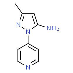 3-甲基-1-(吡啶-4-基)-1H-吡唑-5-胺 结构式