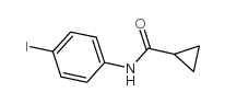N-(4-碘苯基)环丙烷基羰酰胺 结构式