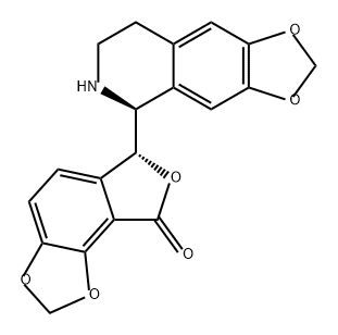 Furo[3,4-e]-1,3-benzodioxol-8(6H)-one, 6-[(5S)-5,6,7,8-tetrahydro-1,3-dioxolo[4,5-g]isoquinolin-5-yl]-, (6R)- 结构式