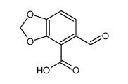 5-甲酰基苯并[D][1,3]二氧杂环己烷-4-羧酸 结构式