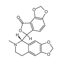 Furo[3,4-e]-1,3-benzodioxol-8(6H)-one, 6-[(5R)-5,6,7,8-tetrahydro-6-methyl-1,3-dioxolo[4,5-g]isoquinolin-5-yl]-, (6S)-rel- 结构式