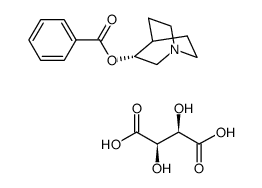 (3R)-1-氮杂双环[2.2.2]辛-3-基苯甲酸酯 L-酒石酸盐 结构式
