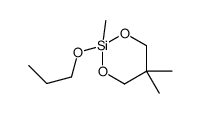 2,5,5-三甲基-2-丙氧基-1,3-二氧杂-2-硅杂环己烷 结构式