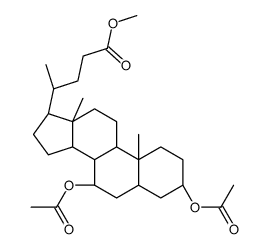 3Alpha,7Alpha-二乙酰氧基-5β-胆烷-24-酸甲基酯 结构式