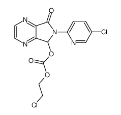 Carbonic acid, 2-chloroethyl 6-(5-chloro-2-pyridinyl)-6,7-dihydro-7-oxo-5H-pyrrolo[3,4-b]pyrazin-5-yl ester 结构式