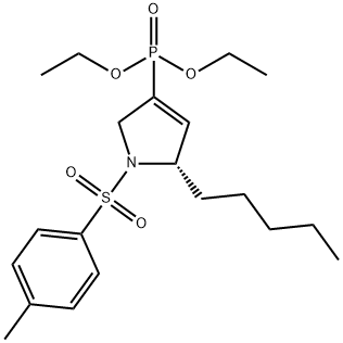 Phosphonic acid, P-[(5S)-2,5-dihydro-1-[(4-methylphenyl)sulfonyl]-5-pentyl-1H-pyrrol-3-yl]-, diethyl ester 结构式