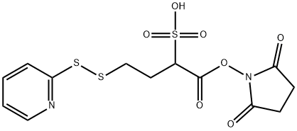 4-(2-吡啶基二硫代)-2-磺基丁酸 N-琥珀酰亚胺酯 结构式