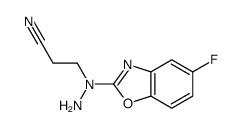 3-[1-(5-氟-2-苯并恶唑基)肼基]丙腈 结构式