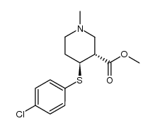 3-Piperidinecarboxylic acid, 4-[(4-chlorophenyl)thio]-1-methyl-, methyl ester, (3R,4S)-rel- 结构式