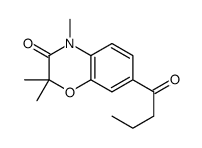 2,2,4-三甲基-7-(1-氧代丁基)-2H-1,4-苯并恶嗪-3(4H)-酮 结构式