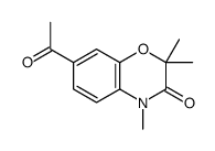 7-乙酰基-2,2,4-三甲基-2H-1,4-苯并恶嗪-3(4H)-酮 结构式