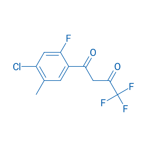 1-(4-氯-2-氟-5甲苯基)-4,4,4-三氟-1,3-丁二酮 结构式