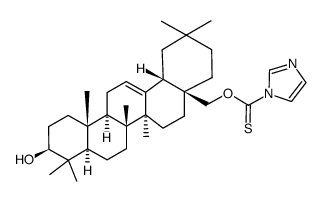 Olean-12-ene-3,28-diol, 28-(1H-imidazole-1-carbothioate), (3β)- (9CI) 结构式