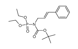 Carbamic acid, (diethoxyphosphinyl)(3-phenyl-2-propenyl)-, 1,1-dimethylethyl ester (9CI) 结构式