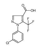 1-(3-氯苯基)-5-(三氟甲基)-1H-吡唑-4-羧酸 结构式